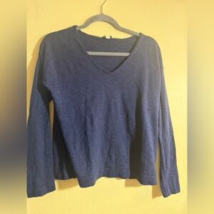 GAP Deep Blue Long Sleeve V-Neck Sweater